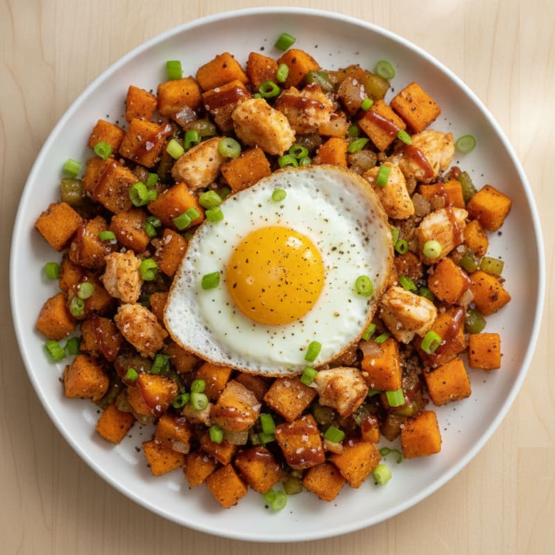 Cajun Crab and Sweet Potato Hash