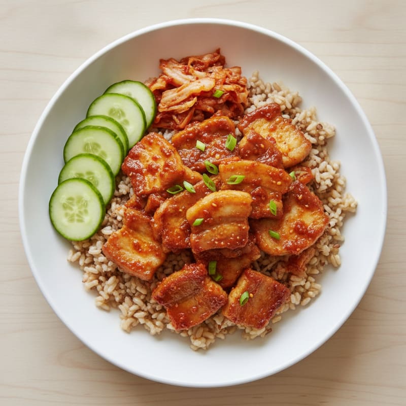 Spicy Gochujang Pork Belly Bowl