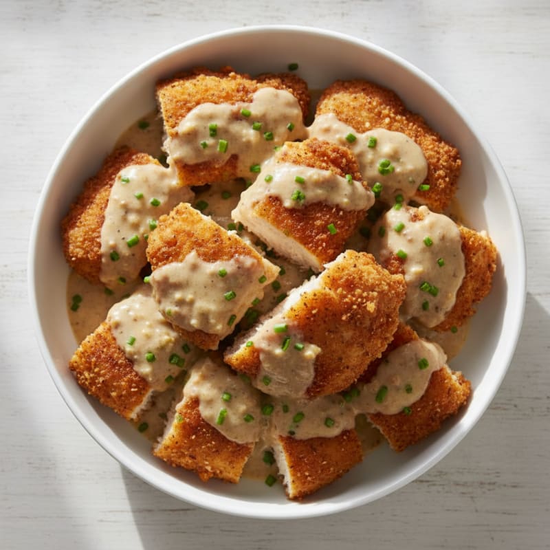 Buttermilk Fried Chicken with Creamy Gravy