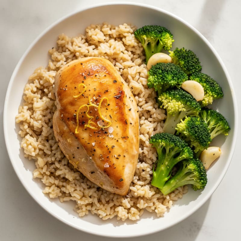 Lemon Herb Roasted Chicken with Rice
