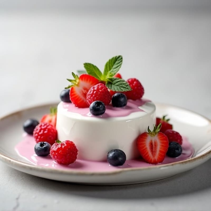 Silky Greek Yogurt Protein Mousse with Fresh Berries