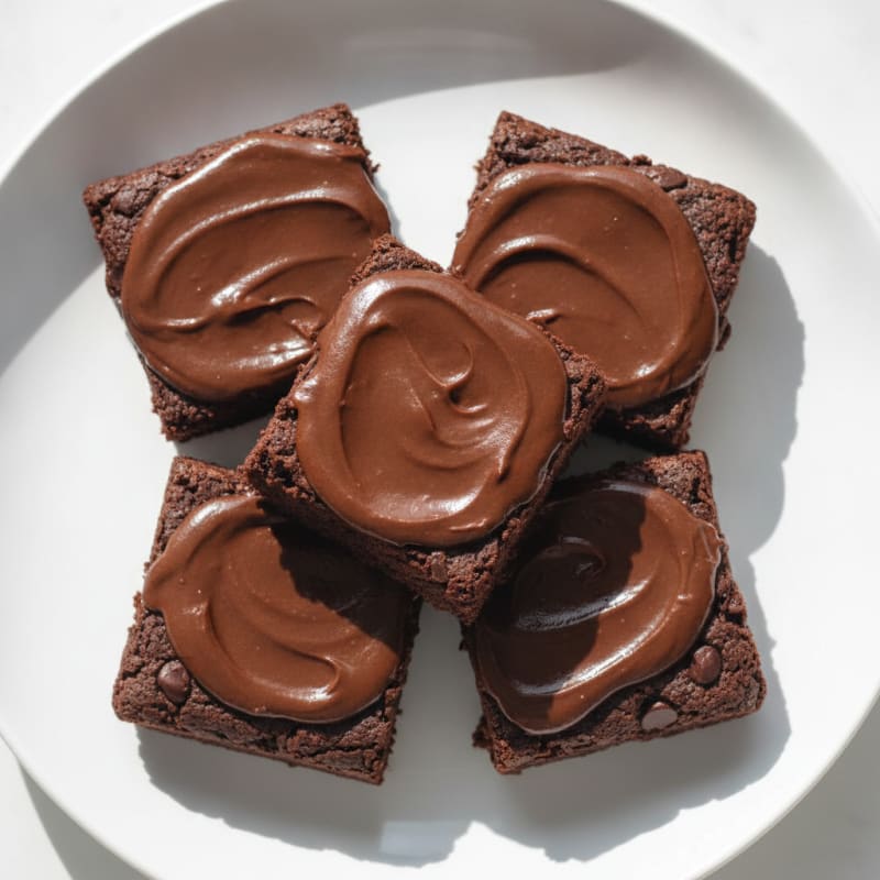 Fudgy Flourless Brownies with Chocolate Ganache
