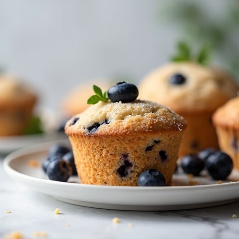 Almond Flour Blueberry Protein Muffins