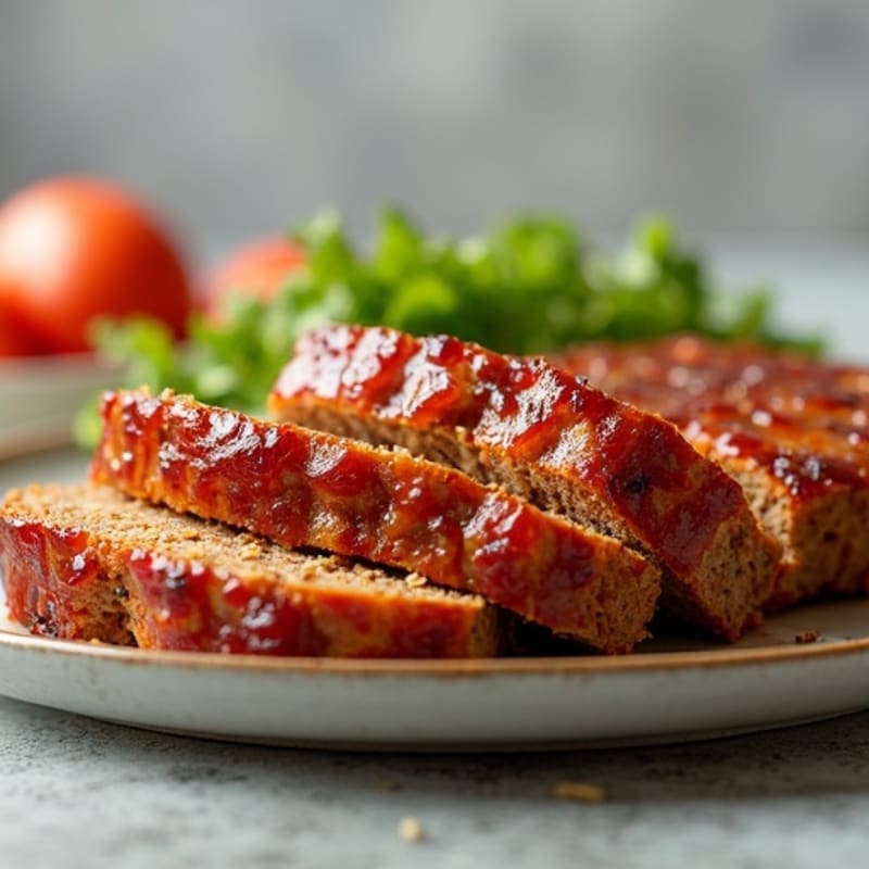 Smoky BBQ Glazed Turkey-Bacon Meatloaf