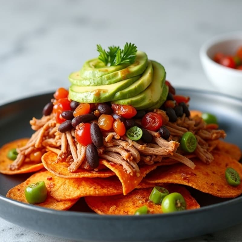 Crispy Pulled Pork Sweet Potato Nachos
