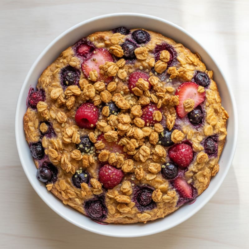 Baked Berry Granola Oatmeal