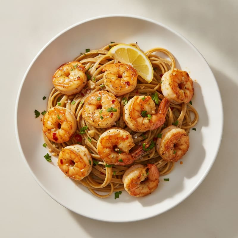 Garlic Butter Shrimp Scampi with Linguine