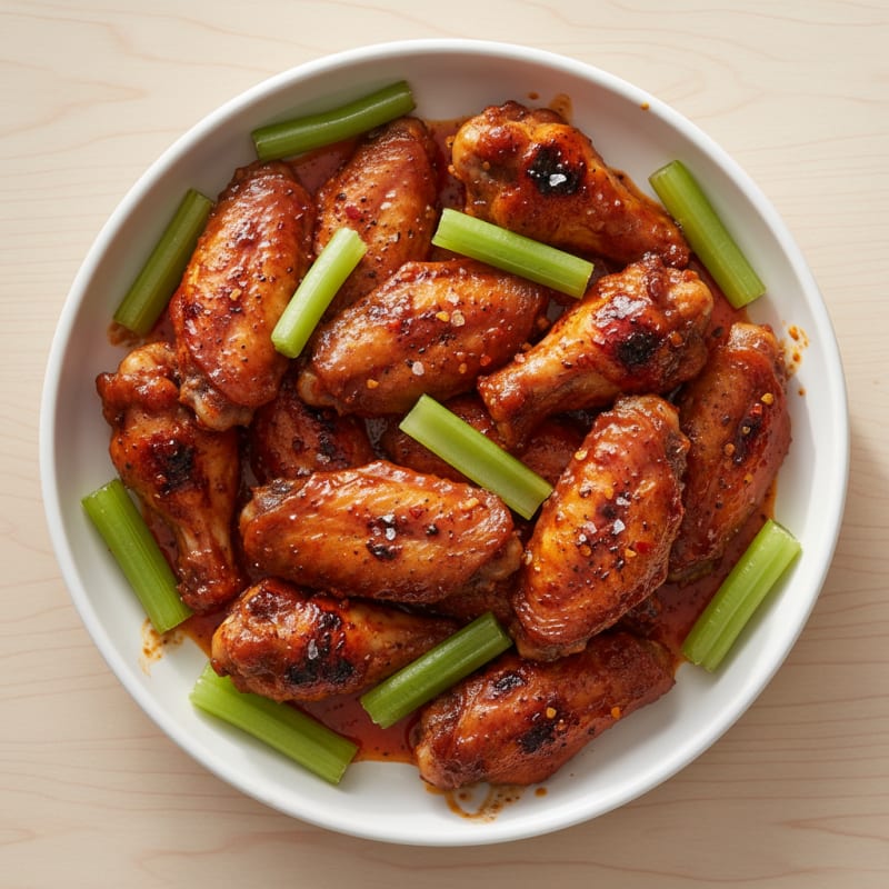 Spicy BBQ Glazed Chicken Wings