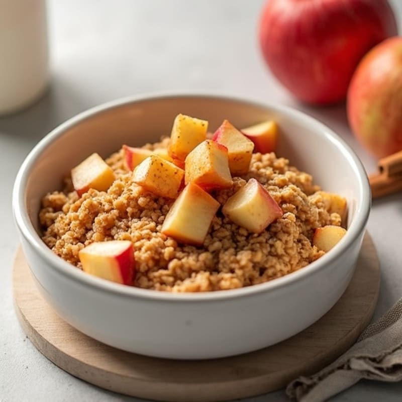 Hearty Baked Apple Cinnamon Oatmeal