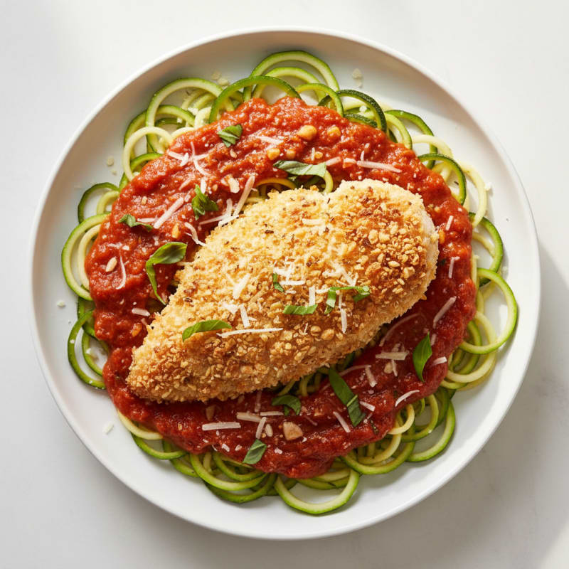Crispy Parmesan Chicken with Zesty Marinara