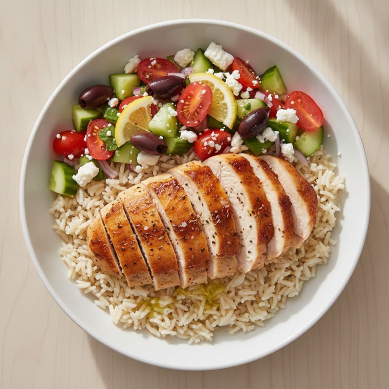 Herb-Roasted Chicken and Rice Bowl