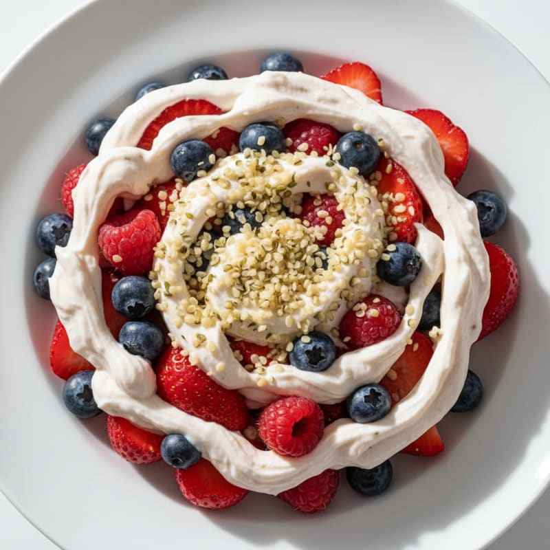 Greek Yogurt Protein Parfait with Mixed Berries