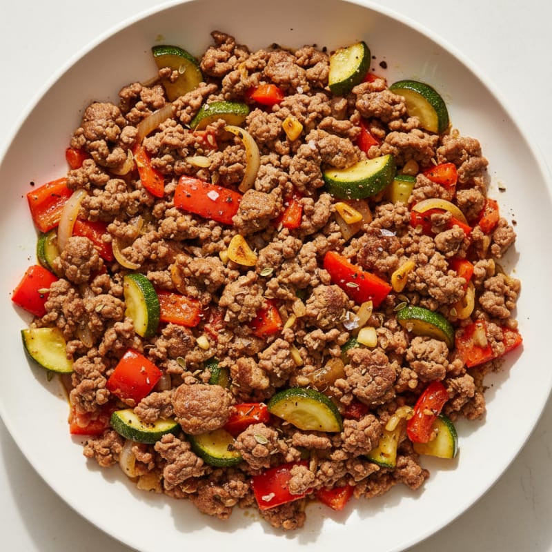Savory Ground Beef and Vegetable Skillet