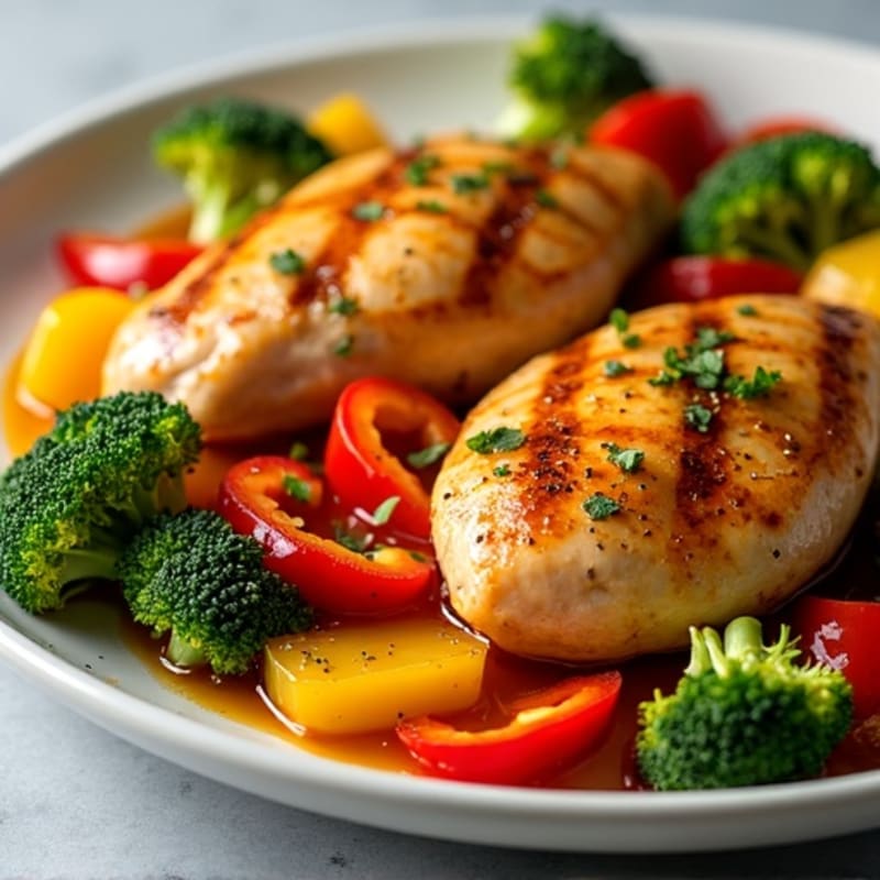 Sheet Pan Sweet and Sour Chicken with Roasted Vegetables