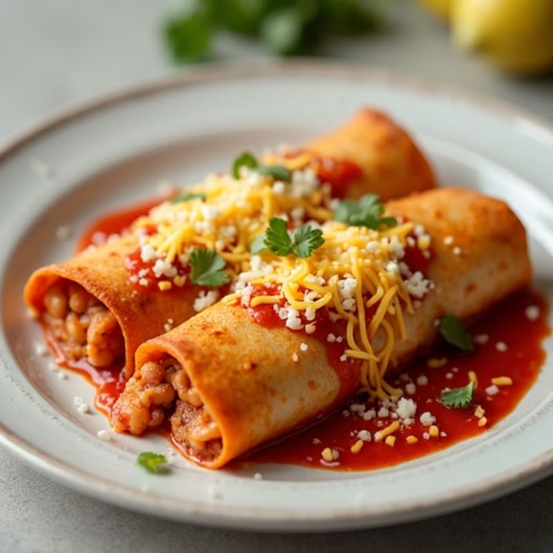 Healthy Baked Red Chicken Enchiladas