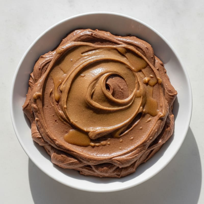 Silky Chocolate Protein Pudding with Almond Butter Swirl