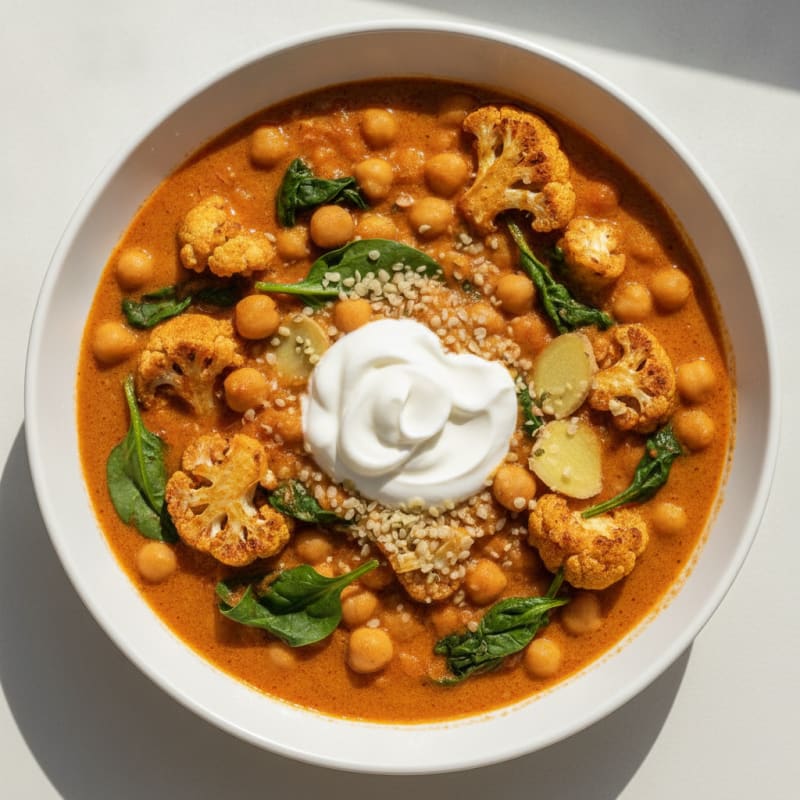 Roasted Vegetable and Chickpea Curry