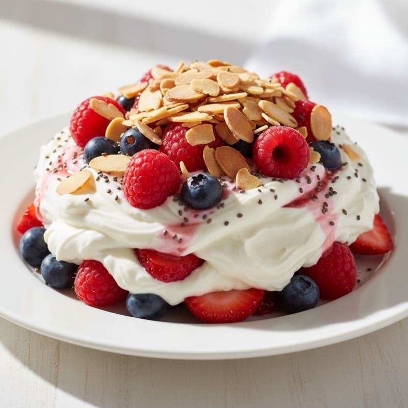 Greek Yogurt Protein Parfait with Mixed Berries