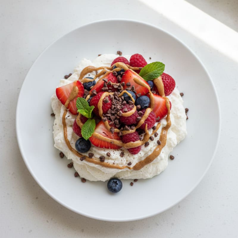 Silky Greek Yogurt Protein Mousse with Berries