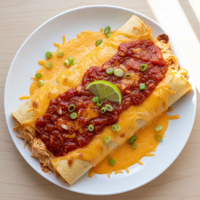 Creamy Chicken Enchiladas with Zesty Sauce