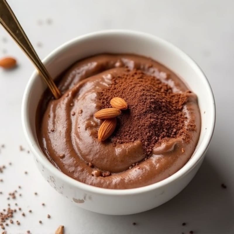 Silky Chocolate Protein Pudding with Chia Seeds