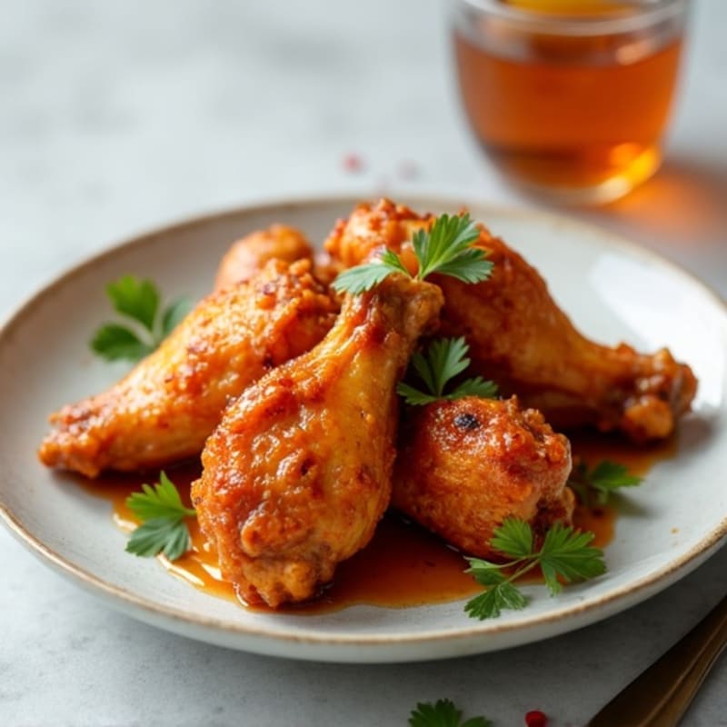 Crispy Baked Honey Garlic Chicken Wings