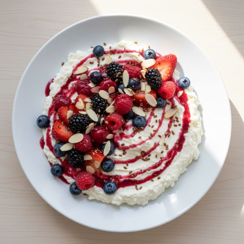 Silky Cottage Cheese and Berry Protein Bowl