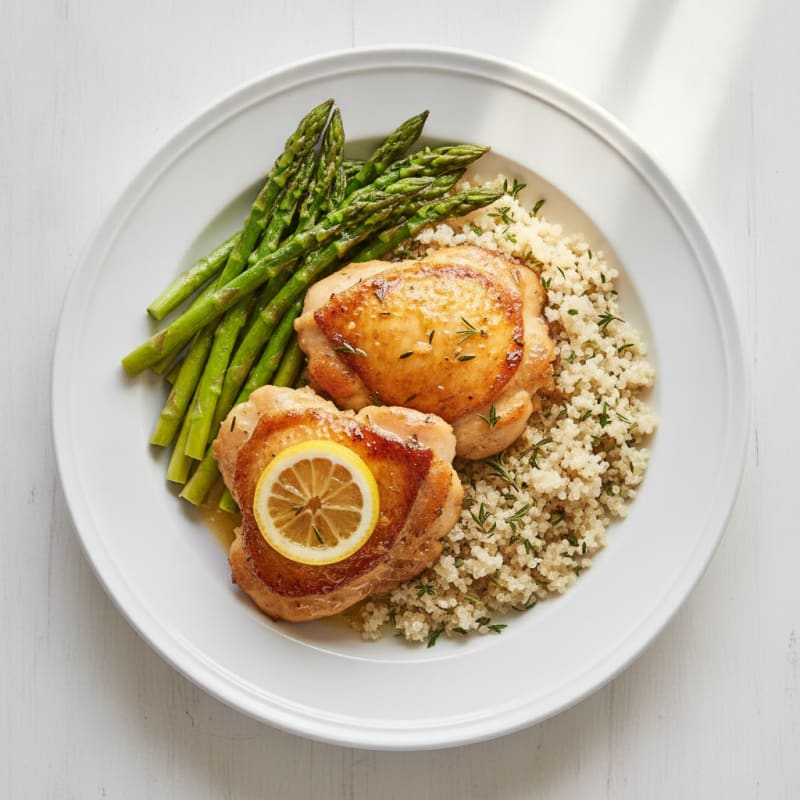 Lemon Herb Roasted Chicken Thighs
