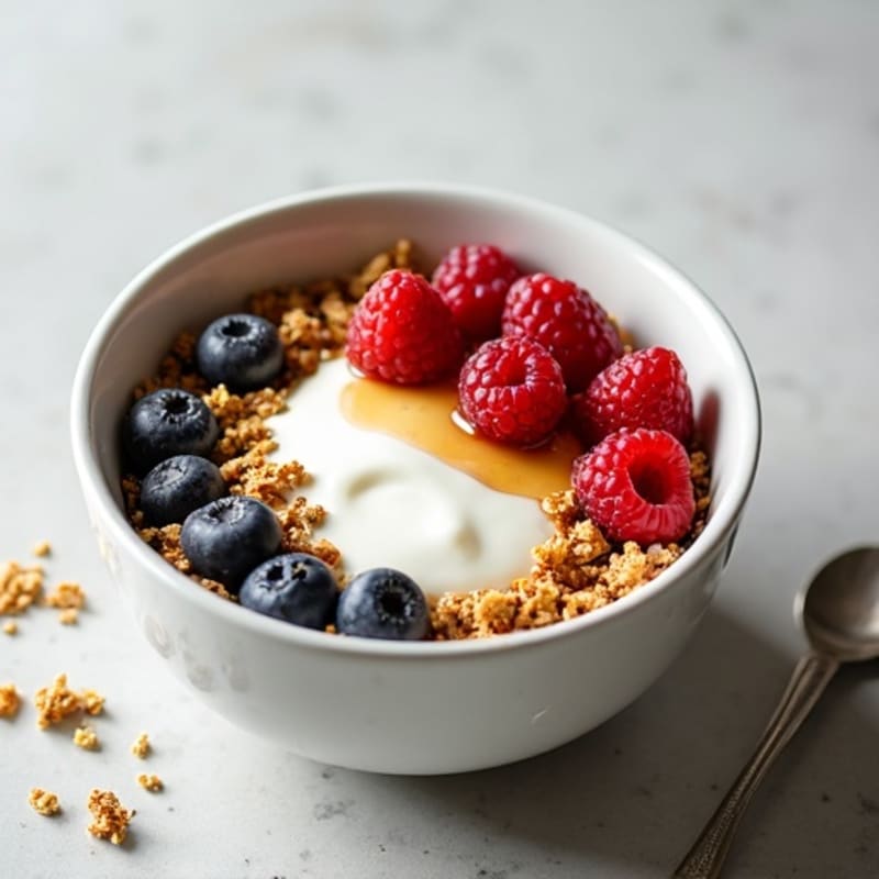 Greek Yogurt Bowl with Chia Seeds and Mixed Berries