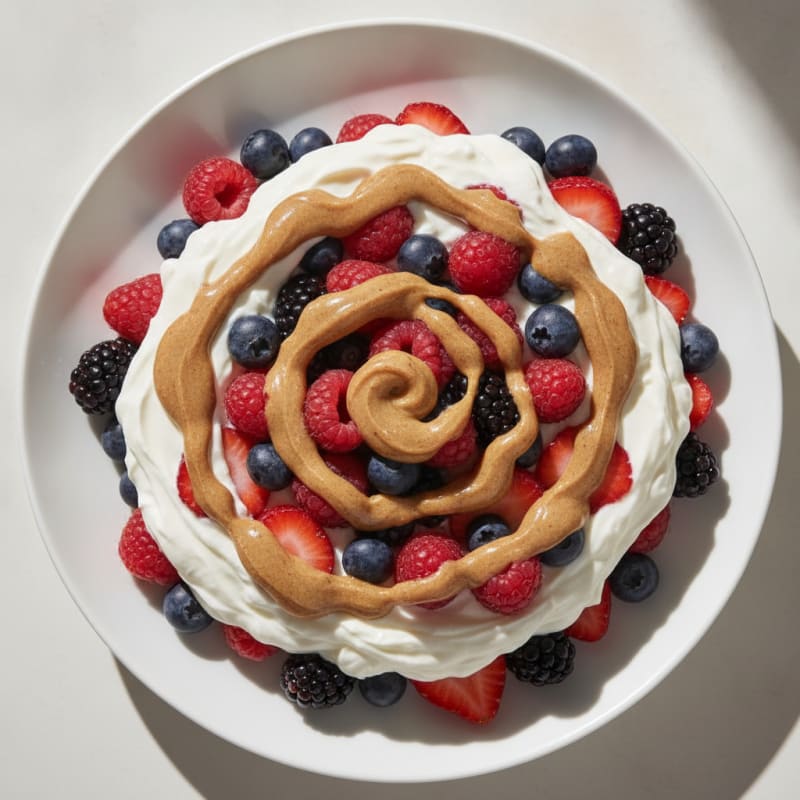 Silky Greek Yogurt Protein Pudding with Mixed Berries
