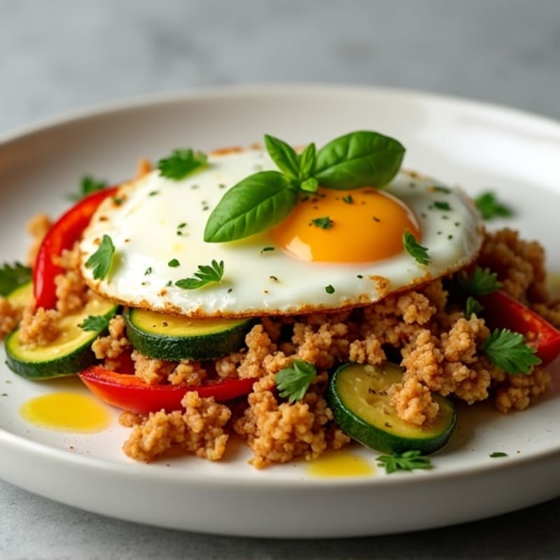 Lean Turkey Zucchini Skillet with Fresh Herbs