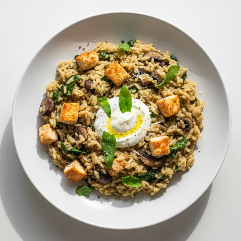 Creamy Wild Garlic Mushroom Risotto
