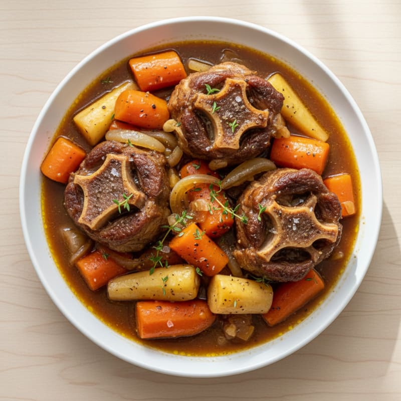 Braised Oxtail with Root Vegetables