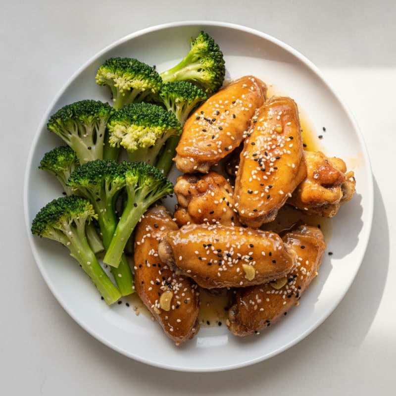 Honey-Glazed Chicken Wings with Sesame