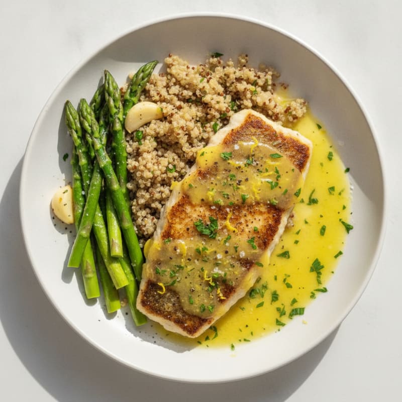 Pan-Seared Tilapia with Lemon-Herb Sauce