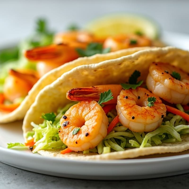 Pan-Seared Citrus Shrimp Tacos with Crunchy Cabbage Slaw