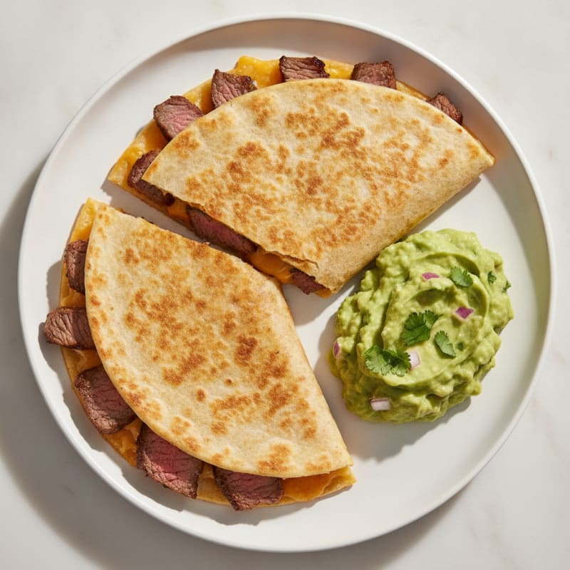 Carne Asada Quesadillas with Guacamole