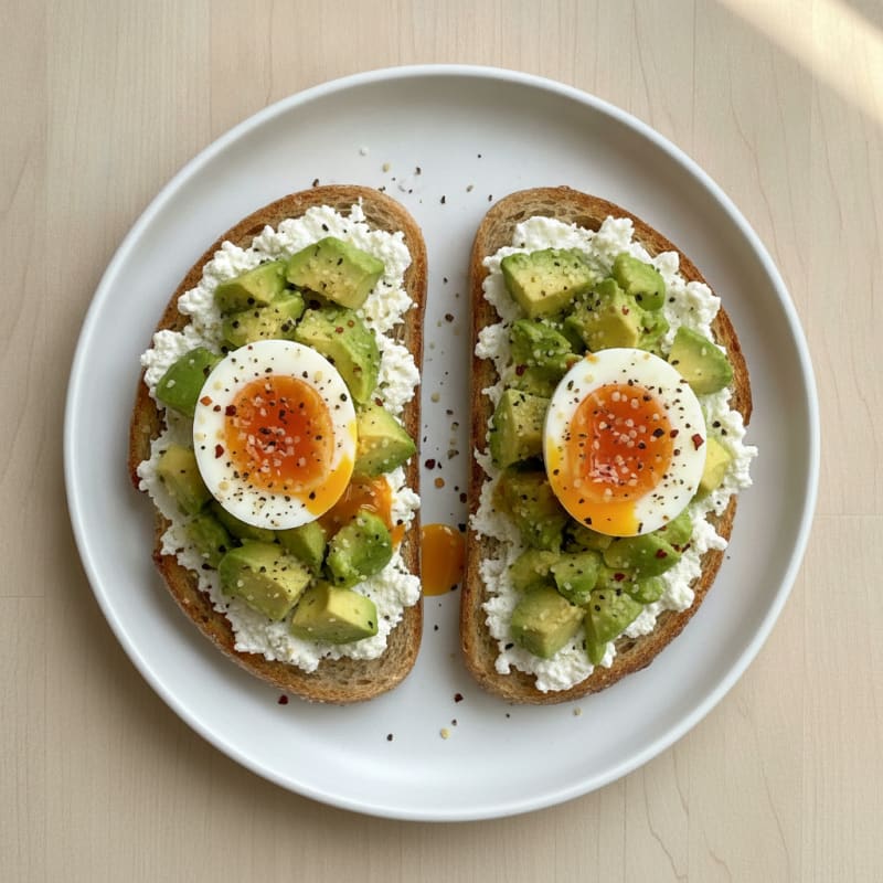 Protein-Packed Avocado Toast with Jammy Eggs