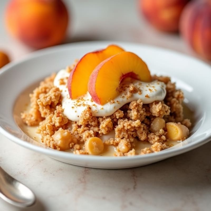 Fresh Peach Oat Crumble with Vanilla Bean