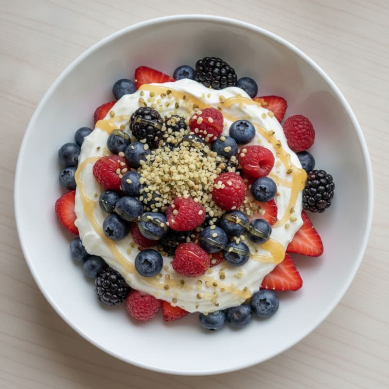Creamy Greek Yogurt Protein Parfait with Mixed Berries