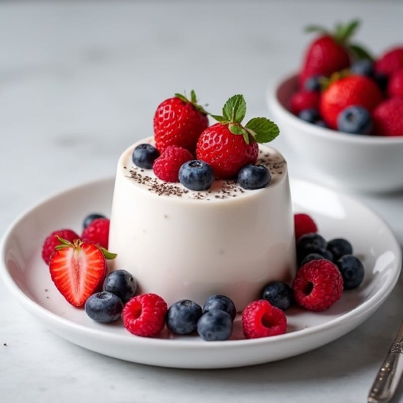 Silky Greek Yogurt Protein Mousse with Mixed Berries