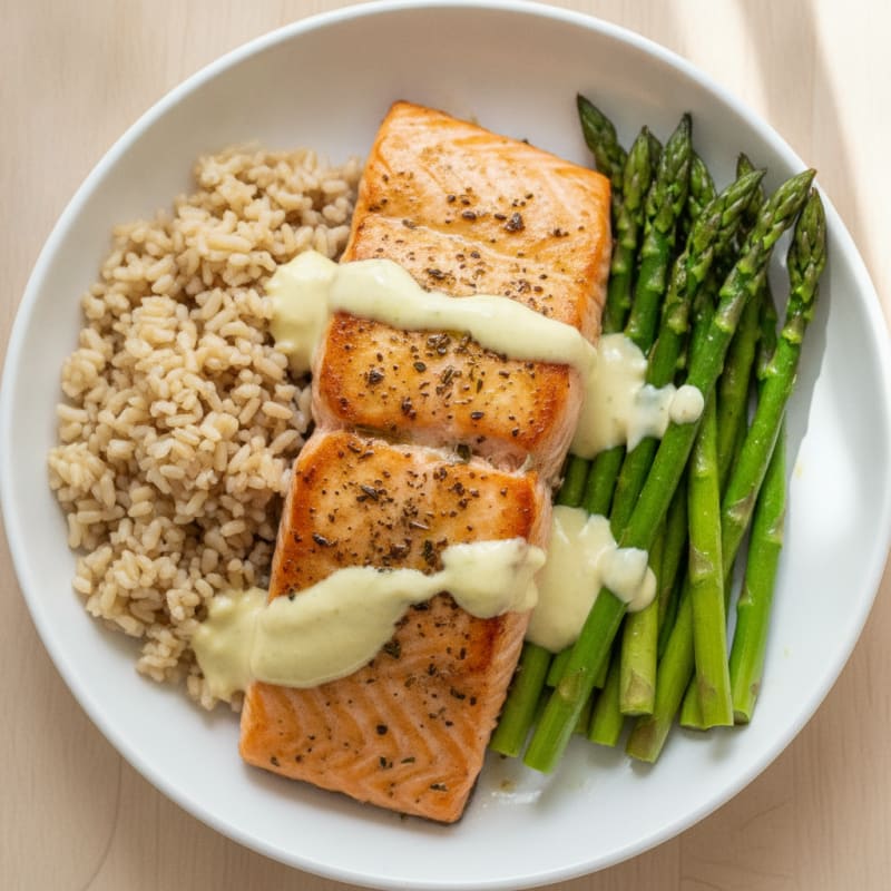 Herb-Roasted Salmon with Lemon-Dill Sauce