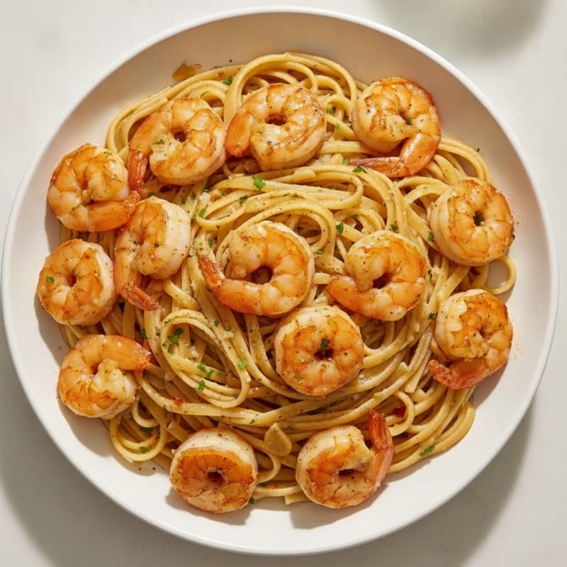 Garlic Butter Shrimp Scampi with Linguine