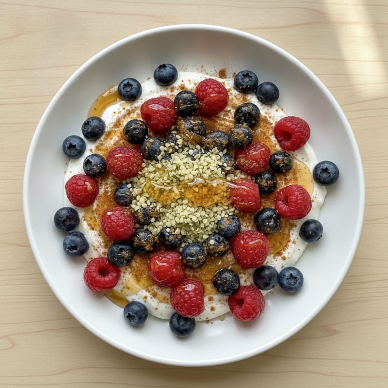 High-Protein Berry & Honey Yogurt Bowl