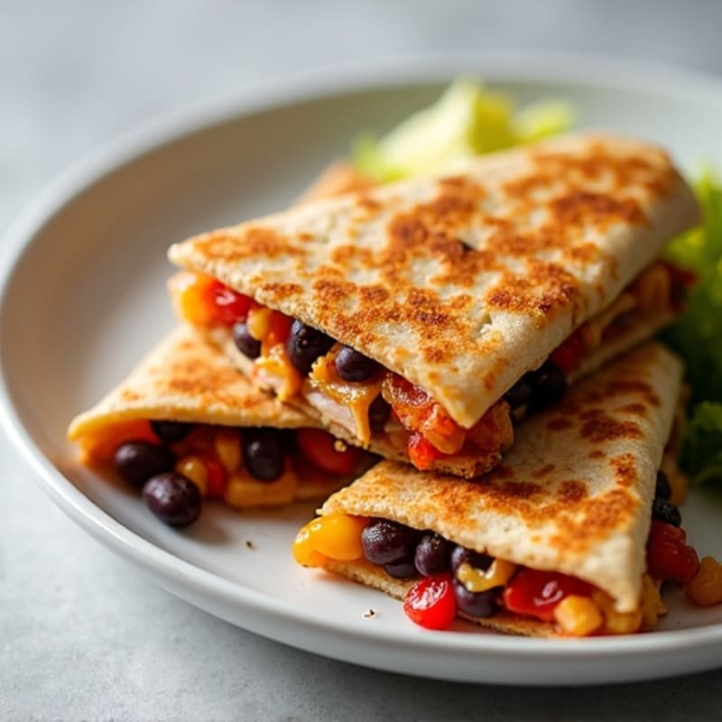 Sheet Pan Crispy Chicken and Black Bean Quesadillas
