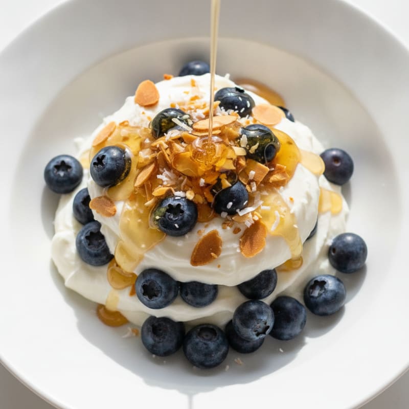 Creamy Greek Yogurt Parfait with Fresh Berries and Almonds