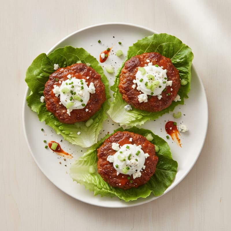 Buffalo Blue Cheese Beef Burgers