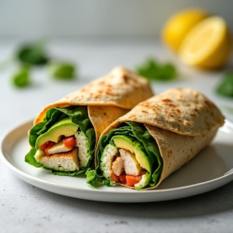 Creamy Avocado Chicken Wraps