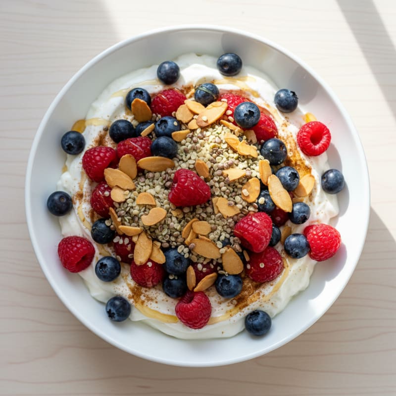 Creamy Berry Yogurt Crunch Bowl