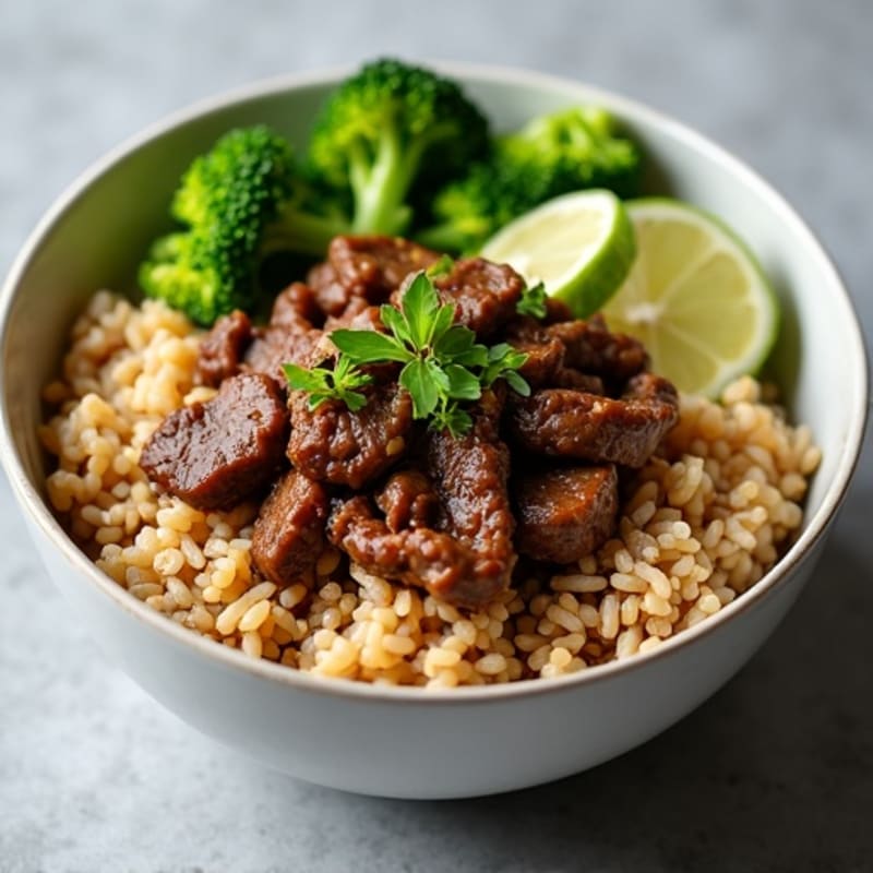 Ginger-Garlic Beef and Broccoli Rice Bowl